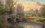 Thomas Kinkade Cobblestone Evening painting